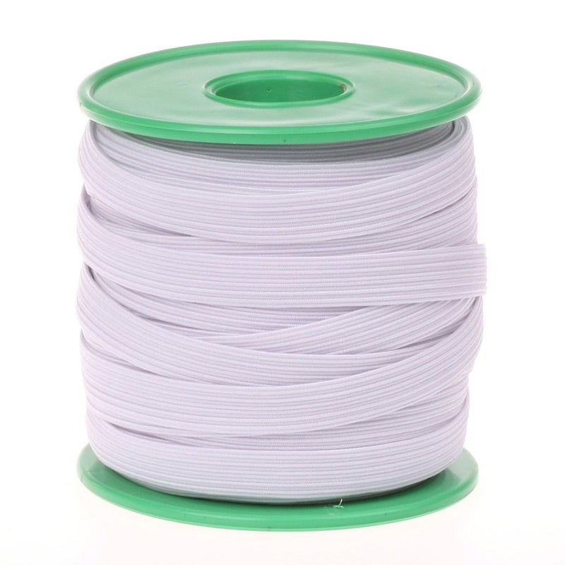 COTOWIN 3/8-inch White Braided Polyester Elastic Roll (24 Yards) - Image 1